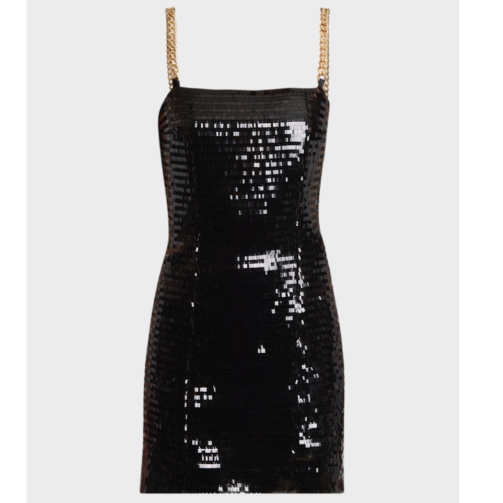 Balmain sequin chain-link short dress